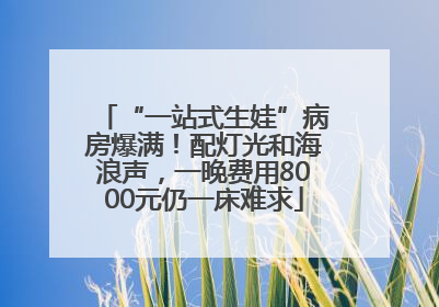 “一站式生娃”病房爆满！配灯光和海浪声，一晚费用8000元仍一床难求