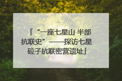 “一座七星山 半部抗联史”——探访七星砬子抗联密营遗址