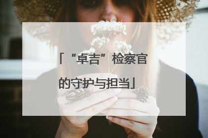 “卓吉”检察官的守护与担当