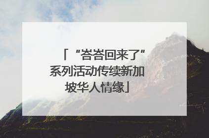 “峇峇回来了”系列活动传续新加坡华人情缘