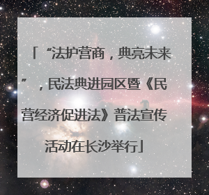 “法护营商，典亮未来”，民法典进园区暨《民营经济促进法》普法宣传活动在长沙举行