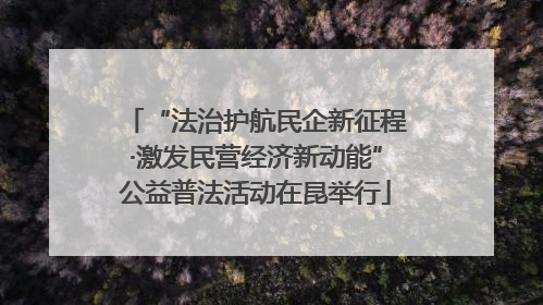 “法治护航民企新征程·激发民营经济新动能”公益普法活动在昆举行