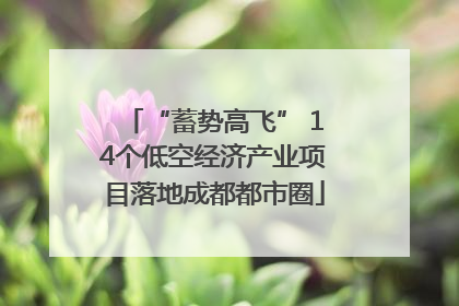“蓄势高飞” 14个低空经济产业项目落地成都都市圈