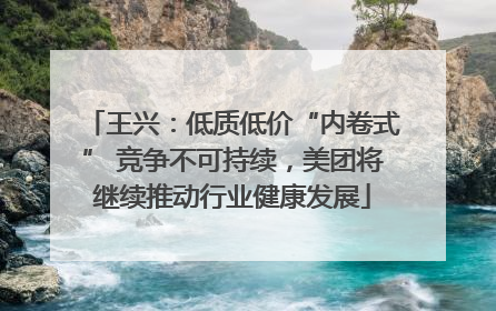 王兴：低质低价“内卷式” 竞争不可持续，美团将继续推动行业健康发展