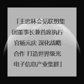 王忠林会见联想集团董事长兼首席执行官杨元庆 深化战略合作 打造世界级光电子信息产业集群