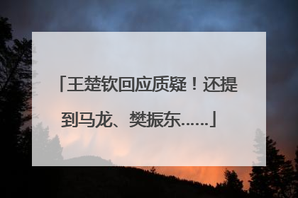王楚钦回应质疑！还提到马龙、樊振东……