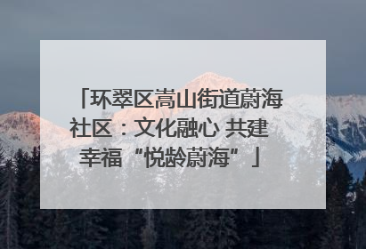 环翠区嵩山街道蔚海社区：文化融心 共建幸福“悦龄蔚海”