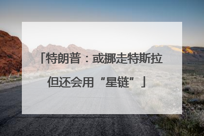 特朗普：或挪走特斯拉 但还会用“星链”
