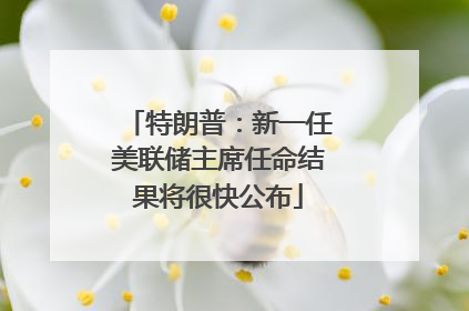 特朗普：新一任美联储主席任命结果将很快公布