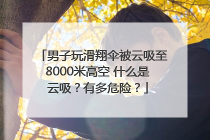 男子玩滑翔伞被云吸至8000米高空 什么是云吸？有多危险？
