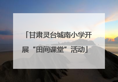 甘肃灵台城南小学开展“田间课堂”活动