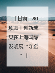 甘肃：80项职工创新成果在上海国际发明展“夺金”