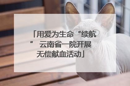 用爱为生命“续航” 云南省一院开展无偿献血活动