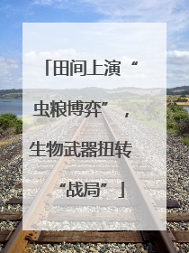 田间上演“虫粮博弈”，生物武器扭转“战局”