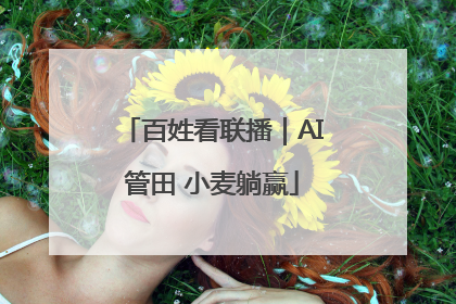 百姓看联播｜AI管田 小麦躺赢