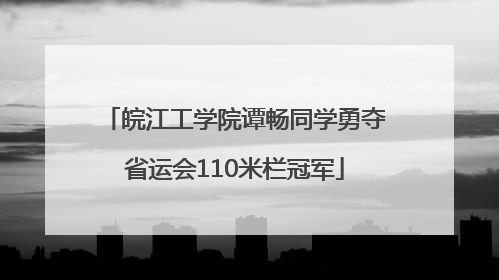皖江工学院谭畅同学勇夺省运会110米栏冠军