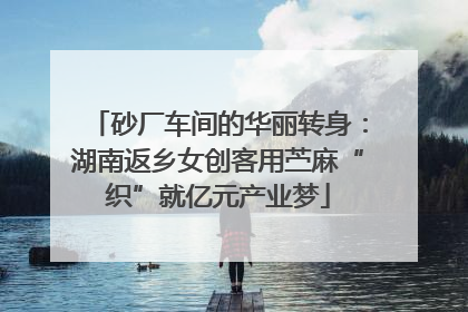 砂厂车间的华丽转身：湖南返乡女创客用苎麻“织”就亿元产业梦