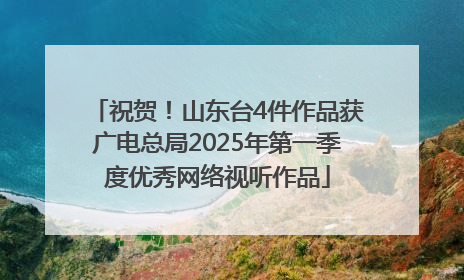 祝贺！山东台4件作品获广电总局2025年第一季度优秀网络视听作品