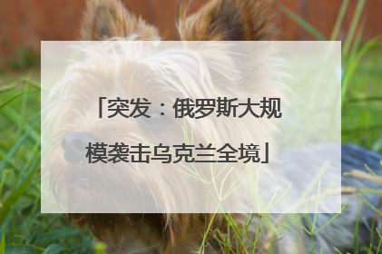 突发：俄罗斯大规模袭击乌克兰全境