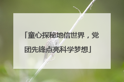 童心探秘地信世界，党团先锋点亮科学梦想