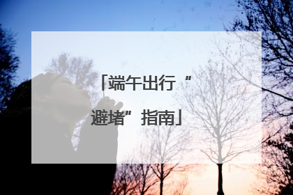 端午出行“避堵”指南