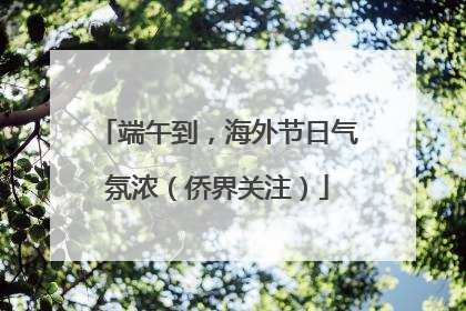 端午到，海外节日气氛浓（侨界关注）