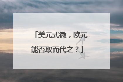 美元式微，欧元能否取而代之？