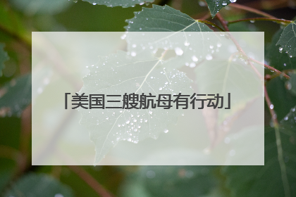美国三艘航母有行动