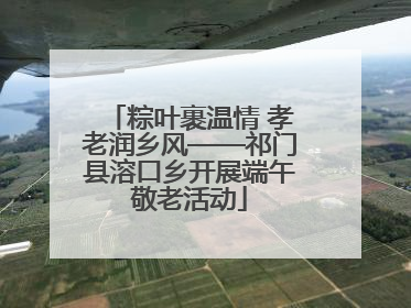 粽叶裹温情 孝老润乡风——祁门县溶口乡开展端午敬老活动