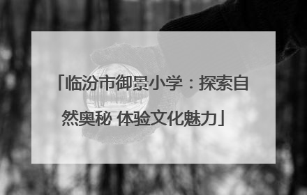 临汾市御景小学：探索自然奥秘 体验文化魅力
