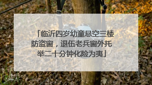 临沂四岁幼童悬空三楼防盗窗，退伍老兵窗外托举二十分钟化险为夷