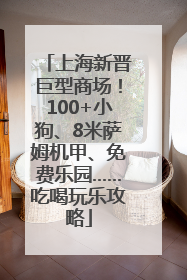 上海新晋巨型商场！100+小狗、8米萨姆机甲、免费乐园……吃喝玩乐攻略