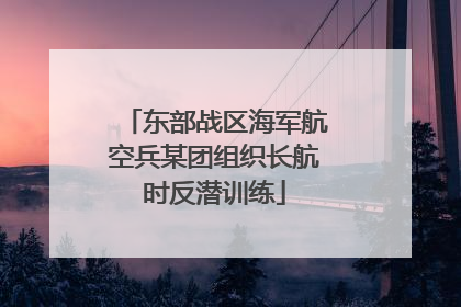 东部战区海军航空兵某团组织长航时反潜训练