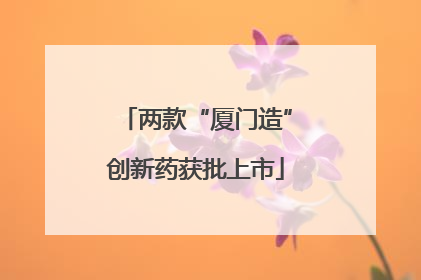两款“厦门造”创新药获批上市