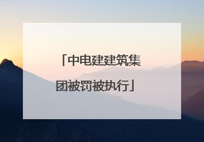中电建建筑集团被罚被执行