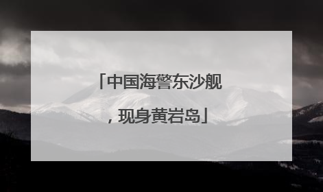 中国海警东沙舰，现身黄岩岛
