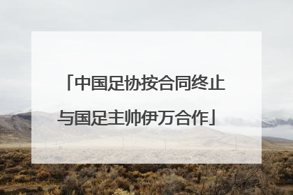 中国足协按合同终止与国足主帅伊万合作