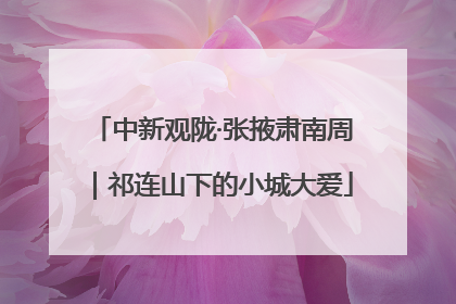 中新观陇·张掖肃南周｜祁连山下的小城大爱