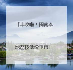 丰收啦！闽南本地荔枝低价争市