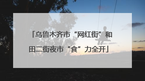 乌鲁木齐市“网红街”和田二街夜市“食”力全开