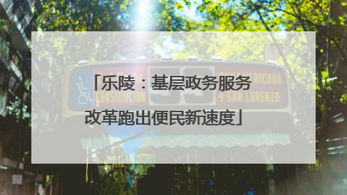 乐陵：基层政务服务改革跑出便民新速度
