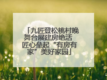 九匠登松桃村晚舞台展建房绝活 匠心垒起“有房有家”美好家园
