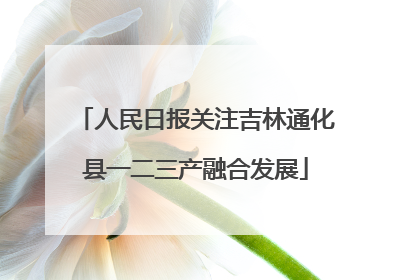 人民日报关注吉林通化县一二三产融合发展