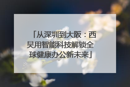 从深圳到大阪：西昊用智能科技解锁全球健康办公新未来