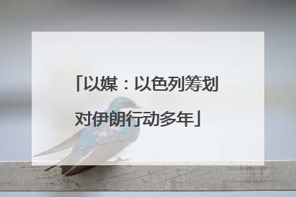 以媒：以色列筹划对伊朗行动多年