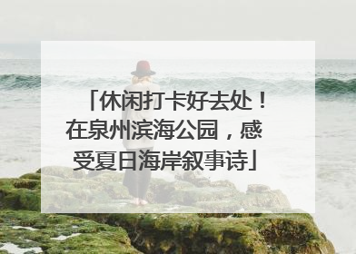 休闲打卡好去处！在泉州滨海公园，感受夏日海岸叙事诗
