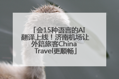 会15种语言的AI翻译上线！济南机场让外籍旅客China Travel更顺畅