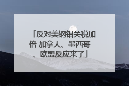 反对美钢铝关税加倍 加拿大、墨西哥、欧盟反应来了