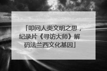 叩问人类文明之思，纪录片《寻访大师》解码法兰西文化基因