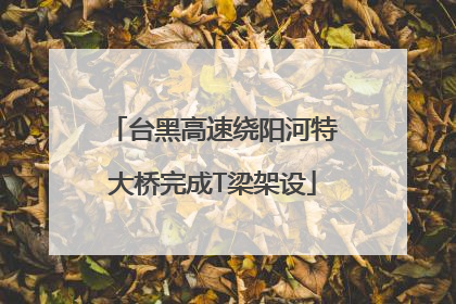 台黑高速绕阳河特大桥完成T梁架设
